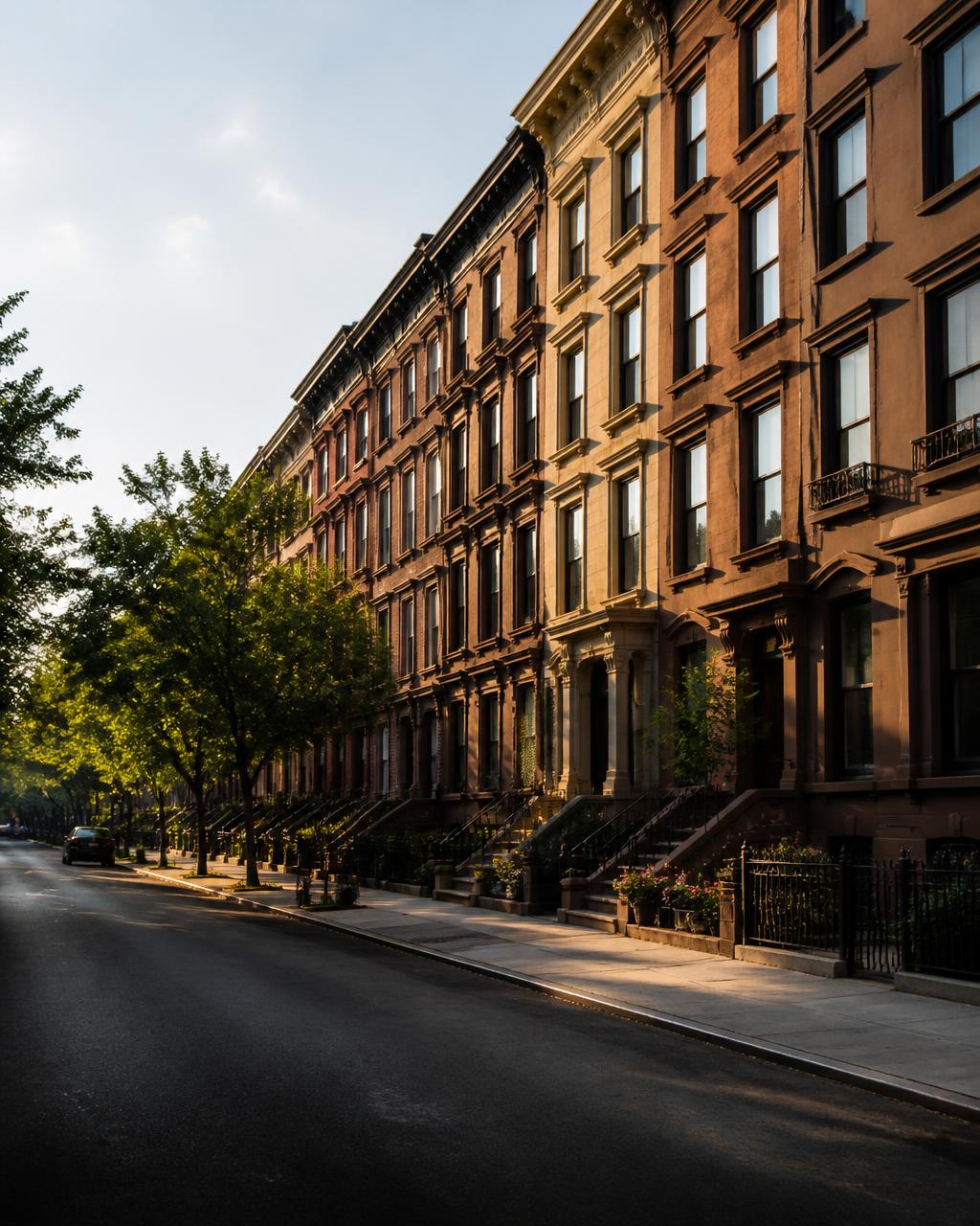Neighbors cleaning and planting on a Brooklyn block