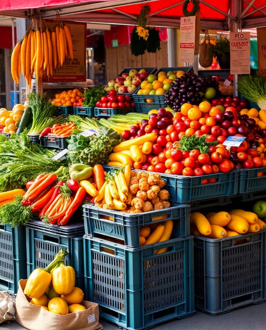 Fresh produce at a New York City greenmarket