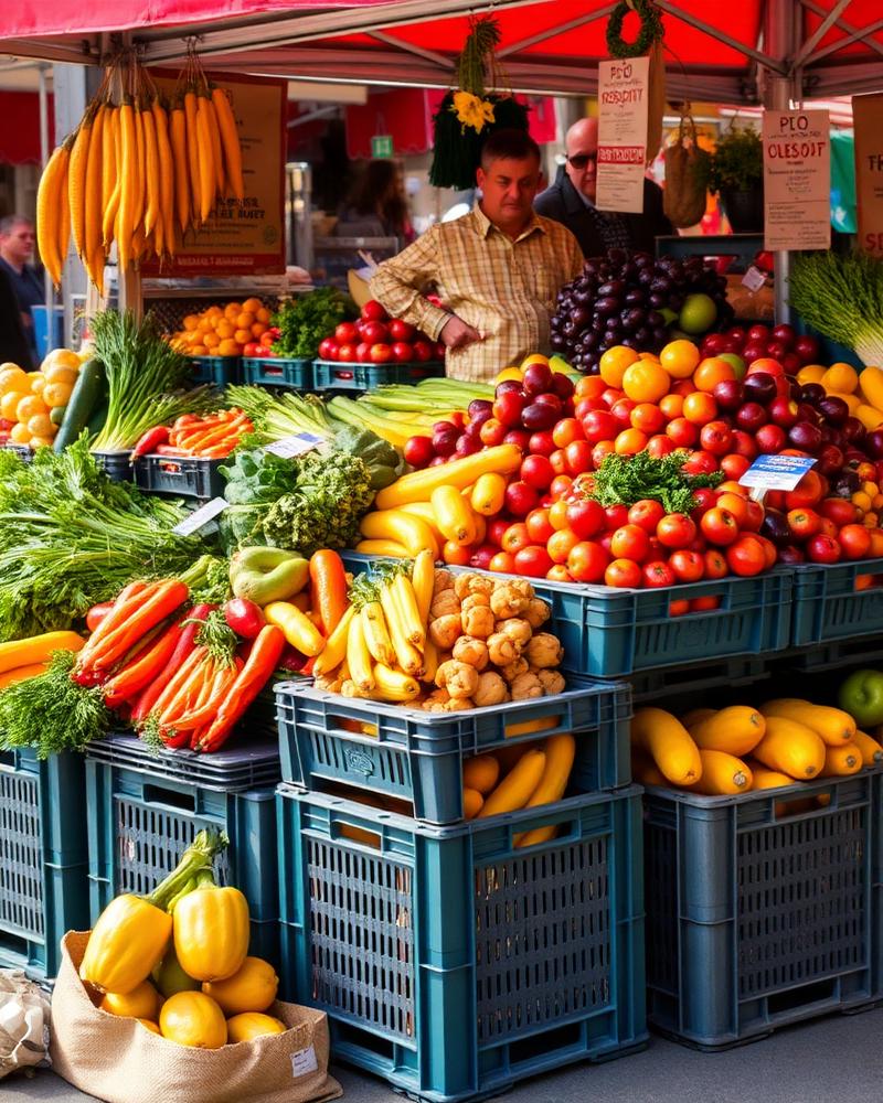 Fresh produce at a New York City greenmarket