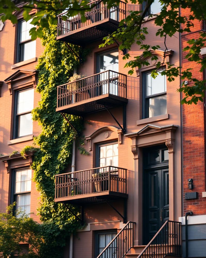 A Brooklyn brownstone facade